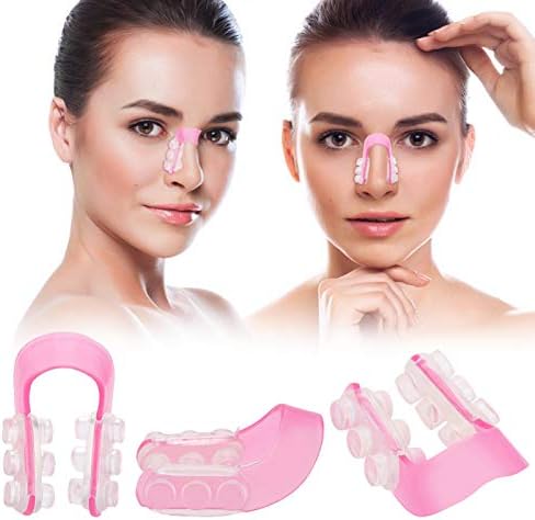 Nose Up Shaping Clip Shaper Kit, 3Pcs/Set Massager Roll Slimmer for Bridge Straightening Correction, Higher Set Face Beauty Tool
