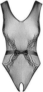 Obsessive B115 Black Fishnet Open Bodysuit One Size S/M/L