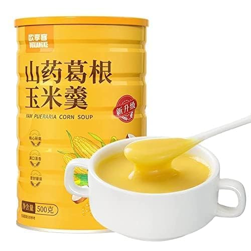 Chinese yam red dates and corn soup 17.64 Oz/500g/can, Instant Corn Paste，Convenient food,Corn Soup Powder Chinese Can，Dessert snacks，Vegetable soup,Alternative To Breakfast and Dinner (1 can)