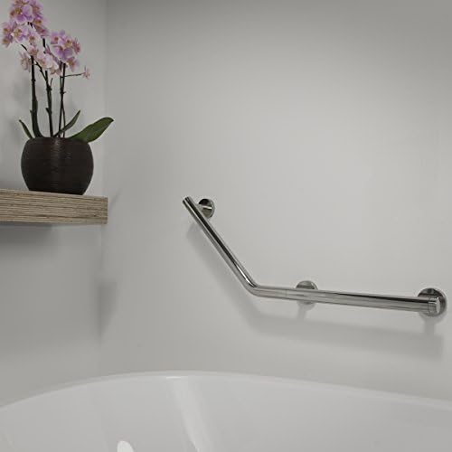 Tiger Boston Comfort & Safety 135º Grab Rail, Stainless Steel Polished, Left Version, 58,7x23,6x7 cm