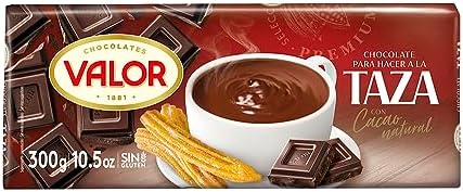 Valor. Hot Chocolate. Chocolate a la Taza Bar. 300g (10.58oz). Pack of 2.