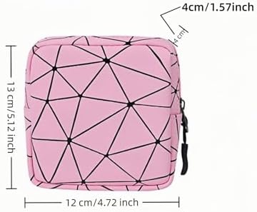 Sanitary Napkin Storage Bag Menstrual Cup Pouch Period Bag for Teen Girls Portable Menstrual Pad Sanitary Napkin Storage Tampons Holder for Purse (Pink M)