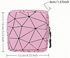 Sanitary Napkin Storage Bag Menstrual Cup Pouch Period Bag for Teen Girls Portable Menstrual Pad Sanitary Napkin Storage Tampons Holder for Purse (Pink M)