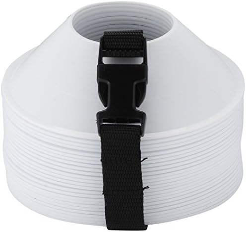 American Challenge Mini Disc Cones – Set of 25 Agility Cones for Sports Training – Compact Soccer Cones with Carry Strap for Drills & Practice