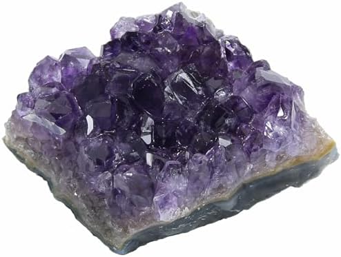 Amethyst Crystal Rock, Real Amethyst Stone, Natural Purple Crystals and Healing Stones, Amathesis Crystal Cluster Geode, Amatista Piedra Natural, Cuarzos Originales De Energia Y Piedras(0.23LB)