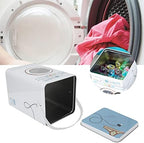 Laundry Powder Metal Box - Large Capacity Metal Canister for Detergent Storage - Unique Washing Machine Shape - Airtight Lid & Skylight - Versatile for Household Use, 15.2 x 15.2 x 22.3cm