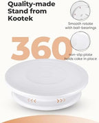 Kootek 71PCs Cake Decorating Kit, Baking Supplies Tools - Includes Cake Stand Turntable, 12 Icing Piping Tips Set, 2 Frosting Spatulas, 3 Scrapers, 50+2 Piping Bags, Coupler, Video Tutorial, Booklet