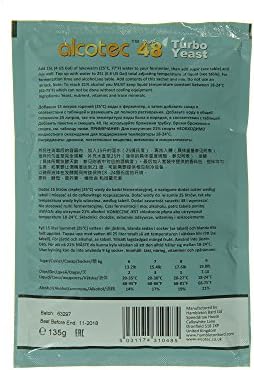 Alcotec 48 Hour Turbo Yeast | Brewers Yeast Powder| Wine Yeast for Wine Making | Dry Yeast | nutritional yeast | (Pack of 10)
