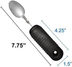 Rehabilitation Advantage Easy Grip Teaspoon with Built-up Handle, Black 3.2 Oz