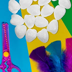 HOOTNEE 20pcs DIY Foam Strawberry Models for Painting and Crafting White Foam Fruit Shapes for Decoration and Creative Handicrafts