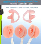 Commountain Soft Earmold for Walkie Talkie Acoustic Tube Earpiece, Silicone Ear Buds Compatible for Motorola Kenwood Baofeng Coil Tube Earpieces, 6-Pack, Pale Pink, Large Size for Right Ear