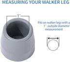 4PCS Rubber Walker Tips 1 '' Heavy Duty Replacement Tips for Walkers, Commodes, Shower Chairs and More