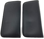 Hilco Soft Eyeglass Case, 2 Pack - Black, Vinyl with Plastic Flex Clip
