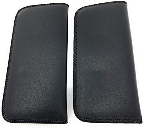 Hilco Soft Eyeglass Case, 2 Pack - Black, Vinyl with Plastic Flex Clip