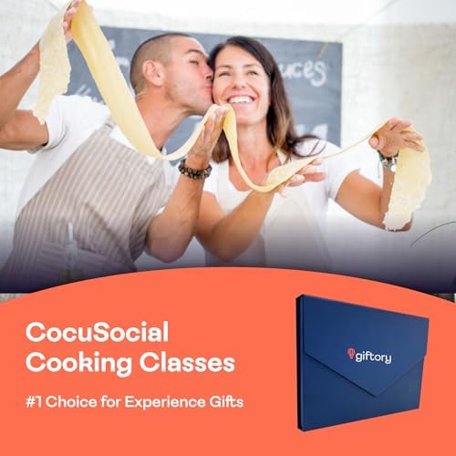 CocuSocial Nationwide Cooking Classes Gift - Giftory Gourmet Culinary Experience - 40+ Classes Across America -Mothers Day Gift, Solo Culinary Adventures - No Expiration