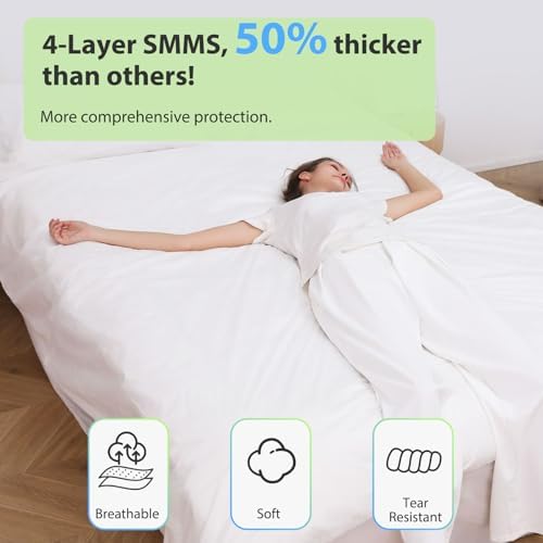 2 Pack Disposable Bed Sheets Queen, Disposable Travel Sheets for Travel with Quilt Cover and Pillowcase, Disposable Bedding Travel Bedding Disposable Sheets for Hotel Hospital