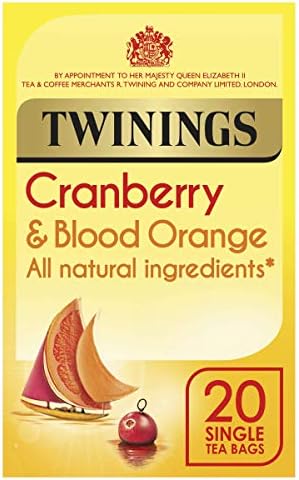 Twinings Cranberry and Blood Orange 20 Tea Bags.