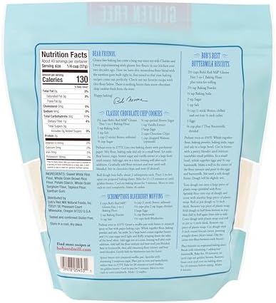 Bob's Red Mill Gluten Free 1 to 1 Baking Flour, 44oz (Pack of 4) - Non GMO, Vegan, Kosher