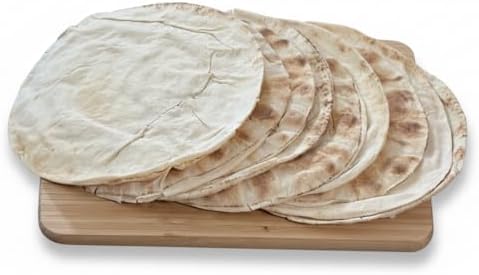 Phoenicia White Arabic Pita Bread, Fresh Large Size, Halal – 9 Pieces, 24 oz ((Pack of 1) 681g