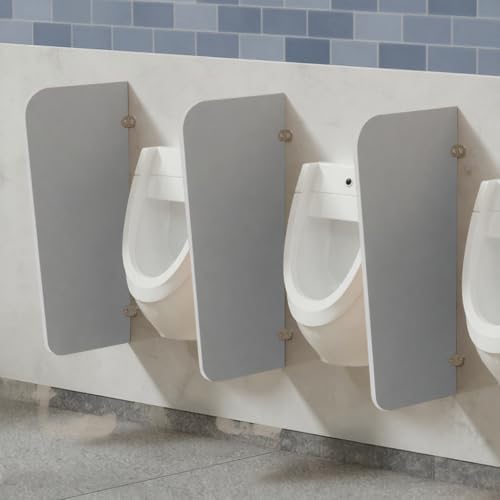 Public Toilet Partition for Men's Restroom PVC sheet Material Semi-arc shape with Bathroom Partition Hardware Durability for School/Shopping malls/Public Places35.43x15.74x0.63 inch 1PCS