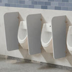 Public Toilet Partition for Men's Restroom PVC sheet Material Semi-arc shape with Bathroom Partition Hardware Durability for School/Shopping malls/Public Places35.43x15.74x0.63 inch 1PCS
