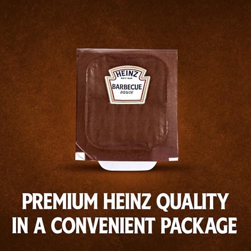 Heinz BBQ Sauce Dip Cup Single Serve Packet (1 oz Packets, Pack of 100)