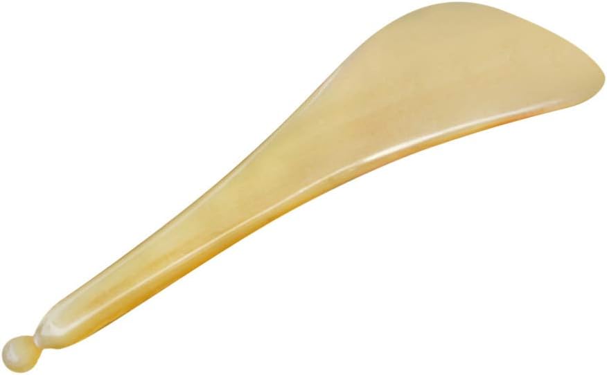 SUPVOX Natural Yak Horn Eye Stick 4.52In Ox Horn Massage Tool for Facial Acupressure and Skin Care Multi-Purpose Beauty Massager for Women and Men