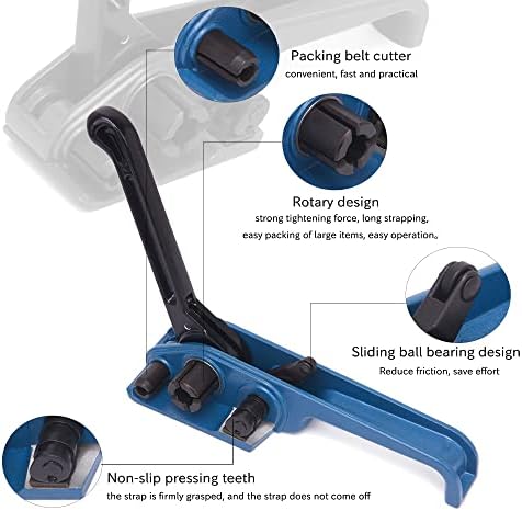 Heavy Duty Poly Strapping Tensioner - Banding Tools Windlass for 1/2" -3/4" Width Polyester Polypropylene Strap