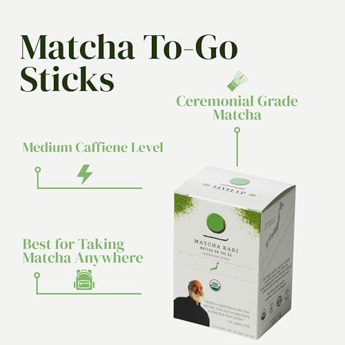 Matcha Green Tea Powder Single Serving Sticks, Dr. Weil's Ceremonial Organic Matcha Powder Singles Packets - Individual Tea Packets (24)