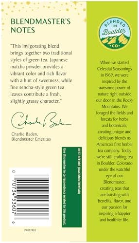 Celestial Seasonings Matcha Green Tea 20 Tea Bags