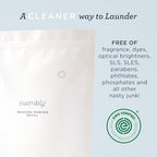 Esembly Laundry Washing Powder – HE Mineral Based Detergent for All Household Laundry and Cloth Diapers – Patented, Fragrance-Free, EWG Verified, Earth-Friendly, (6lb Refill Bag No Scoop)