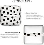 Tissue Box Cover Animal Print Dots Black White Dalmatian Tissue Box Holder Tissue Box Cover Square Decorative Bathroom, Bedroom Or Office