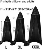 Adults Witch Sarah Hooded Cloak Cape Winiifred Sisters Halloween Cosplay Costume Velvet Robe