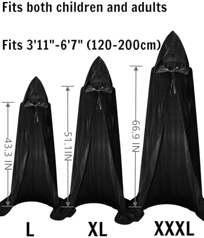 Adults Witch Sarah Hooded Cloak Cape Winiifred Sisters Halloween Cosplay Costume Velvet Robe