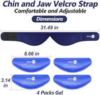 AiricePac Wisdom Teeth Ice Pack Head Wrap, Face Ice Pack for Jaw Oral Surgery Pain Relief for TMJ, Teeth Removed, 4 Cold Therapy Gel Packs Reusable, Blue
