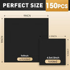 150 Count Cocktail Napkins Paper, 2-Ply Black Beverage Napkins, Napkins Disposable for Bar Wedding Dinner Party Holiday Christmas and Everyday, 4.5 x 4.5 Inch