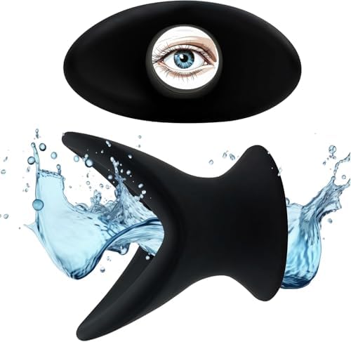 Black Hollow Butt Plug, Silicone Butt Plug Anal Expander Vaginal Expander Anal Stretcher for Anal Trainer Anal Play, BDSM Adult Sex Toys Anal Toys for Men & Women Gay Couples(S)