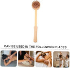 Bamboo Massage Hammer Handheld Wood Massager for Neck Shoulder Back Acupoint Therapy with Ergonomic Handle for Muscle Relief and Relaxation