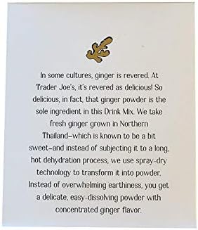 Trader Joe's 100% Natural Ginger Drink Mix 7 - 0.5oz (15g) Packets.