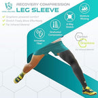Vital Salveo Graphene Full Leg Sleeve, Thigh Calf Long Compression Sleeve Knee Pain Relief, Swelling, and Circulation