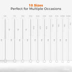 10-Packs Premium Straw Cleaner Brush in Mixed Sizes, 8IN Long Reusable Stainless Steel Cleaning Brushes Set with Soft Sturdy Nylon Bristles for Metal Straws, Sippy Cups, Tumblers & Bottles