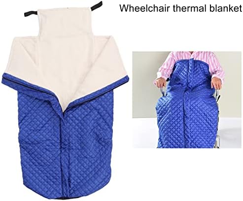 Wheelchair Blanket, Wheelchair Cover for Adults Lightweight Wheelchair Blanket with Zipper and Villus Wheelchair Cover for Adults Wheelchair Cosy Wheelchair Warm For The Aged Patient(blue)