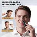 Ear and Nose Hair Trimmer for Men, 2026 Professional Painless USB Rechargeable Eyebrow & Facial Electric Hair Trimmer for Men Women, Powerful Motor, Dual Edge Blades, IPX7 Waterproof Easy Clean