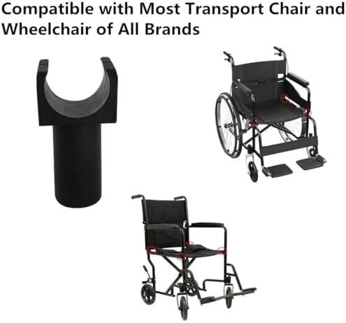 Replacement of The Wheelchair Seat Rail Guide, Fit 7/8 Inch Tubing,Universal Parts for Transports Chairs and Wheelchair(Black -3pcs)
