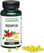 Siberian Green Rosehips Seed Oil Capsules 200 Softgels Wild Harvested Siberia Altai Cold Pressed Unrefined