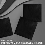 Creative Converting Touch of Color 200 Count 2-Ply Paper Beverage Napkins, Black Velvet