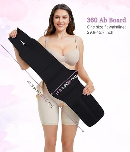 YERKOAD 360 Lipo Foam Ab Board Post Surgery Liposuction Abdominal Compression Boards Belly Wrap Lipo Recovery Waist Cincher