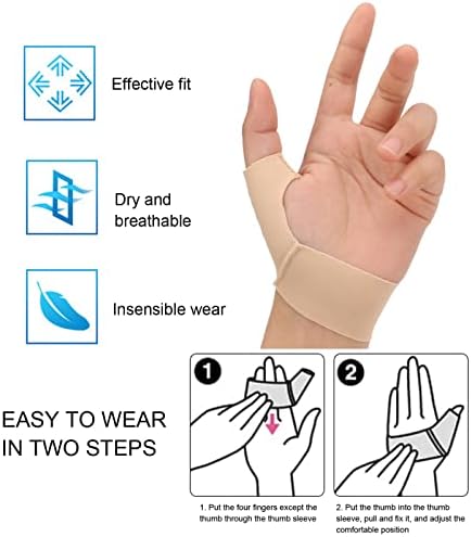 Yosoo Health Gear Thumb Support Brace, CMC Joint Thumb Splint, Soft Thumb Compression Sleeve Protector for Joint Pain Tendonitis Sprains(L)