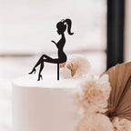 10PCS Lady Girl Cake Toppers Acrylic High Heels Bride to Be Cake Topper for Girls Birthday Bridal Engaged Wedding Party Dessert Baking Cake Decorations