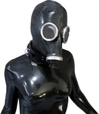 ABWL Latex Cosplay Gas Mask,Full Face Steampunk Mask for Men Women,Rubber Halloween Game Masks Masquerade Costumes Clubwear